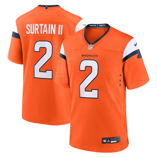 Patrick Surtain II Denver Broncos Nike Game Player Jersey - Orange