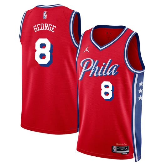 Paul George Philadelphia 76ers Nike Swingman Statement Jersey - Red