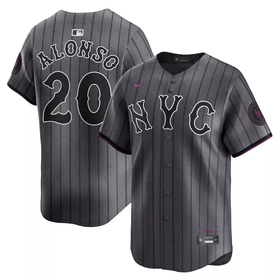 Pete Alonso New York Mets 2024 Nike City Connect Limited Player Jersey - Graphite