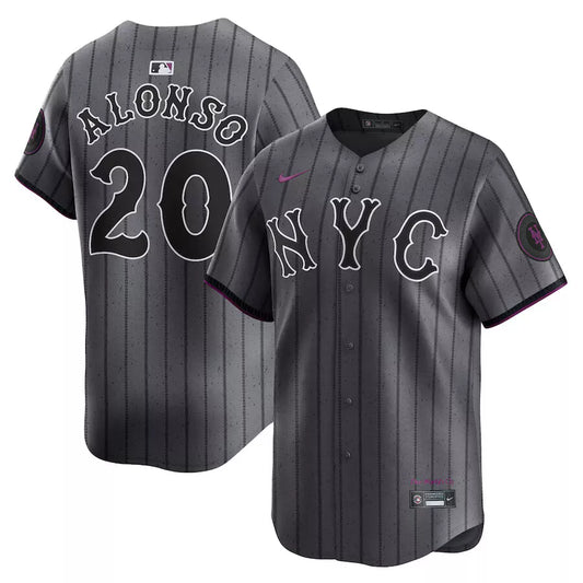 Pete Alonso New York Mets 2024 Nike City Connect Limited Player Jersey - Graphite
