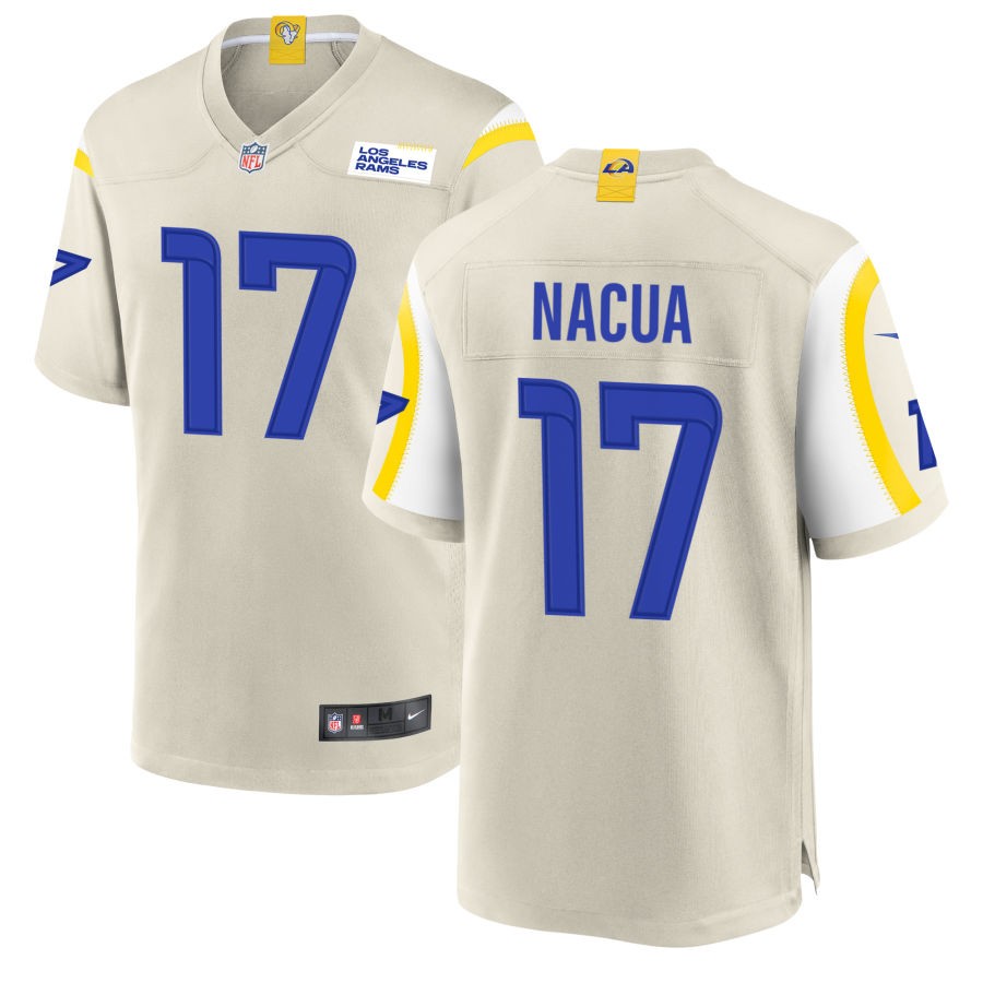 Puka Nacua Los Angeles Rams Nike Game Player Jersey - Bone
