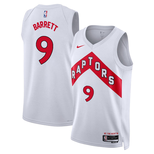 RJ Barrett Toronto Raptors Nike Swingman Association Jersey - White