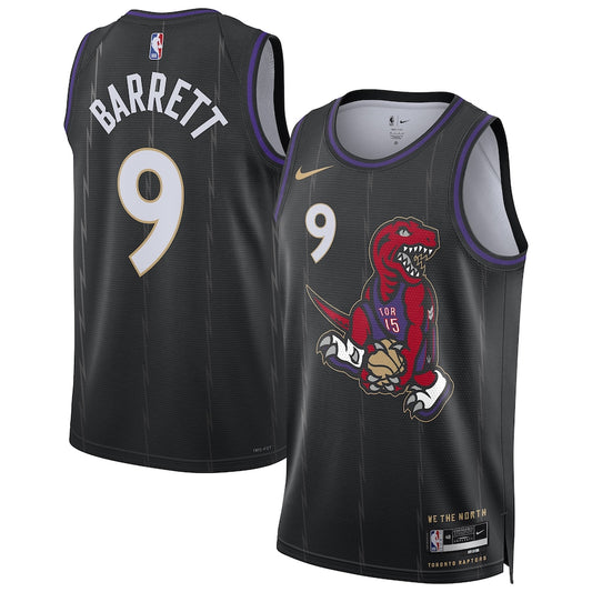 RJ Barrett Toronto Raptors 2024/2025 Nike Swingman City Jersey - Black