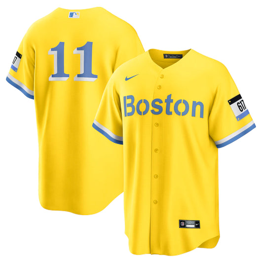 Rafael Devers Boston Red Sox Nike City Connect Limited Player Jersey - Gold/Light Blue