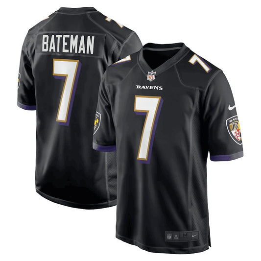 Rashod Bateman Baltimore Ravens Nike Alternate Game Player Jersey - Black