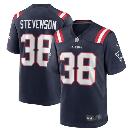 Rhamondre Stevenson New England Patriots Nike Game Player Jersey - Navy