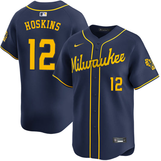 Rhys Hoskins Milwaukee Brewers Nike Alternate Limited Player Jersey - Navy