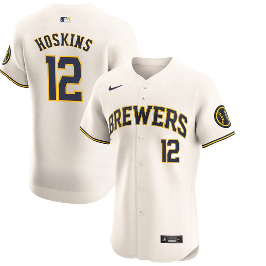 Rhys Hoskins Milwaukee Brewers Nike Home Replica Player Jersey - Cream
