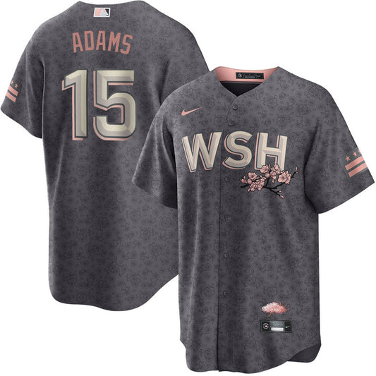 Riley Adams Washington Nationals Nike City Connect Limited Player Jersey - Charcoal