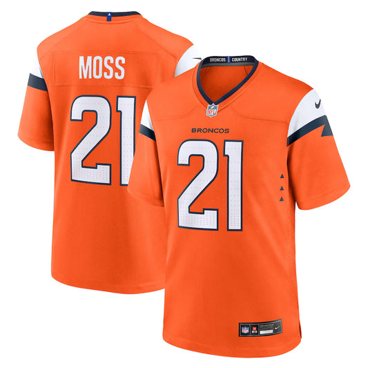 Riley Moss Denver Broncos Nike Game Player Jersey - Orange