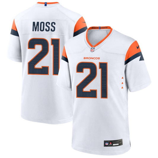 Riley Moss Denver Broncos Nike Game Player Jersey - White