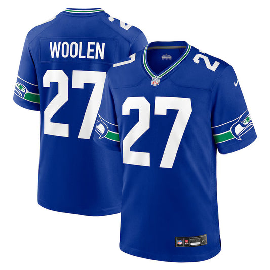 Riq Woolen Seattle Seahawks Nike Throwback Game Player Jersey - Royal