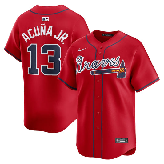 Ronald Acuña Jr. Atlanta Braves Nike Alternate Limited Player Jersey - Red