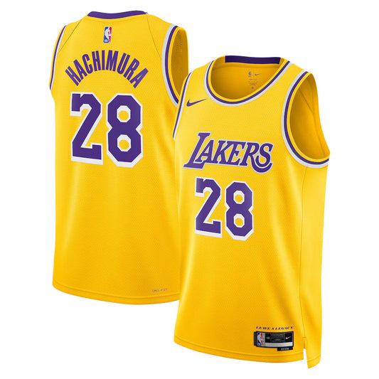 Rui Hachimura Los Angeles Lakers Nike Swingman Icon Jersey - Gold