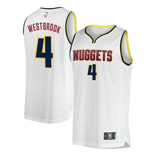 Russell Westbrook Denver Nuggets Nike Swingman Association Jersey - White