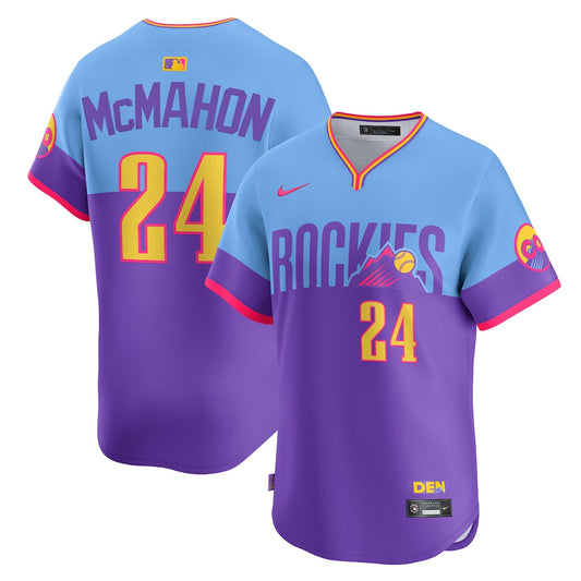 Ryan McMahon Colorado Rockies 2025 Nike City Connect Limited Player Jersey - Purple/Light Blue