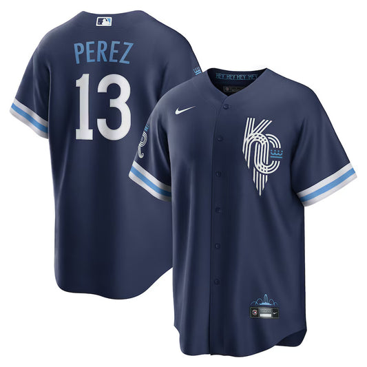 Salvador Perez Kansas City Royals Nike City Connect Limited Player Jersey - Navy