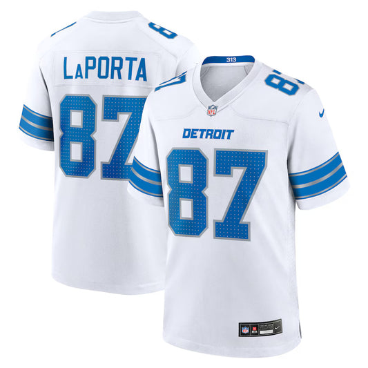 Sam LaPorta Detroit Lions Nike Game Player Jersey - White