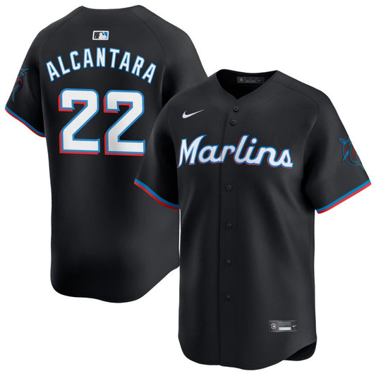 Sandy Alcantara Miami Marlins Nike Alternate Limited Player Jersey - Black