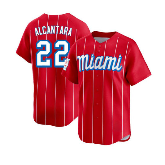 Sandy Alcantara Miami Marlins Nike City Connect Limited Player Jersey - Red