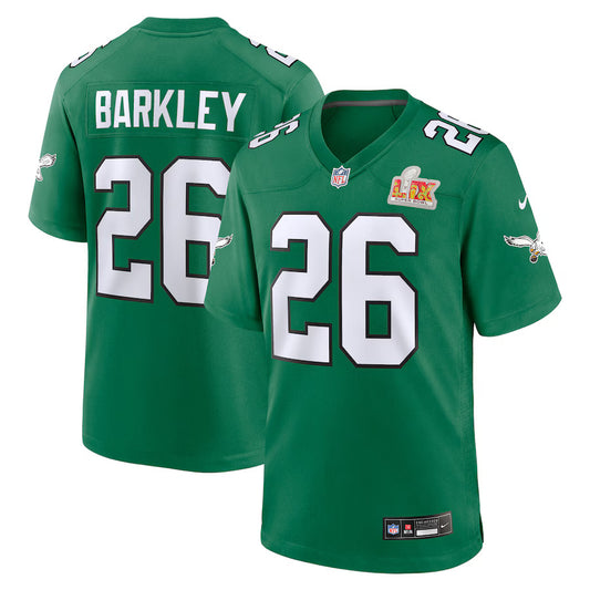 Saquon Barkley Philadelphia Eagles Nike Super Bowl LIX Alternate Game Player Jersey - Kelly Green