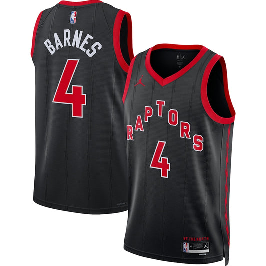 Scottie Barnes Toronto Raptors Nike Swingman Statement Jersey - Black