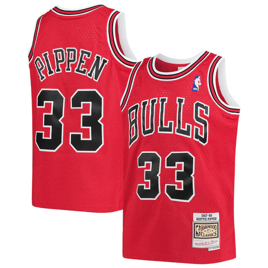Scottie Pippen Chicago Bulls Throwback Player Jersey - Red