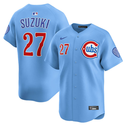 Seiya Suzuki Chicago Cubs Nike Blues Alternate Limited Player Jersey - Baby Blue