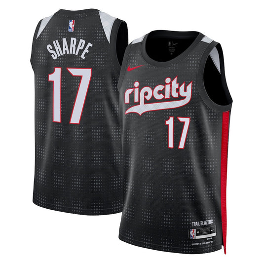 Shaedon Sharpe Portland Trail Blazers 2024/2025 Nike Swingman City Jersey - Black