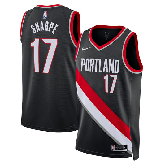 Shaedon Sharpe Portland Trail Blazers Nike Swingman Icon Jersey - Black