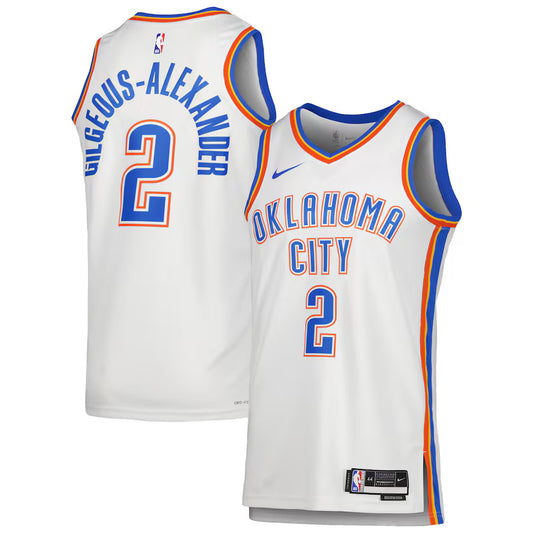 Shai Gilgeous-Alexander Oklahoma City Thunder Nike Swingman Association Jersey - White