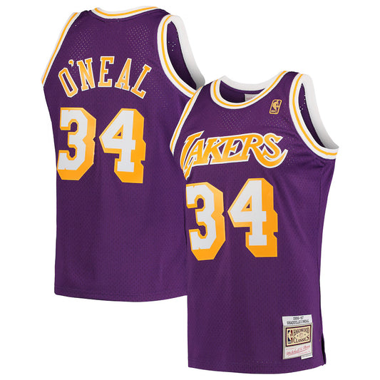 Shaquille O'Neal Los Angeles Lakers Throwback Player Jersey - Purple