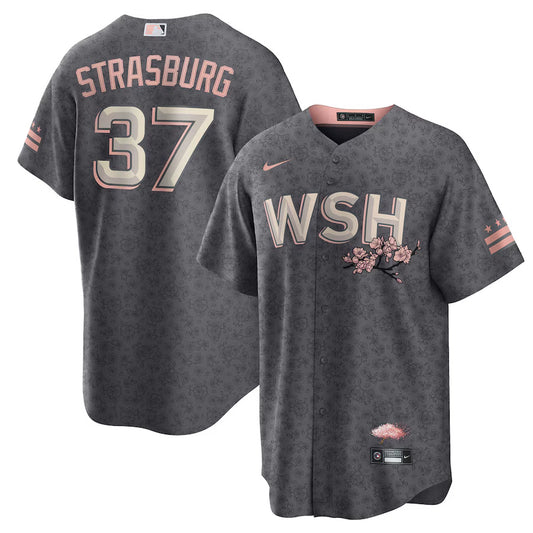 Stephen Strasburg Washington Nationals Nike City Connect Limited Player Jersey - Charcoal
