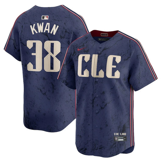 Steven Kwan Cleveland Guardians 2024 Nike City Connect Limited Player Jersey - Navy