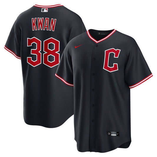 Steven Kwan Cleveland Guardians Nike Alternate Limited Player Jersey - Navy