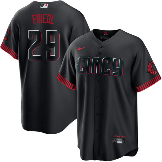 TJ Friedl Cincinnati Reds Nike City Connect Limited Player Jersey - Black