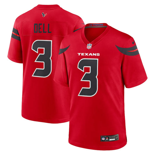 Tank Dell Houston Texans Nike Alternate Game Player Jersey - Red