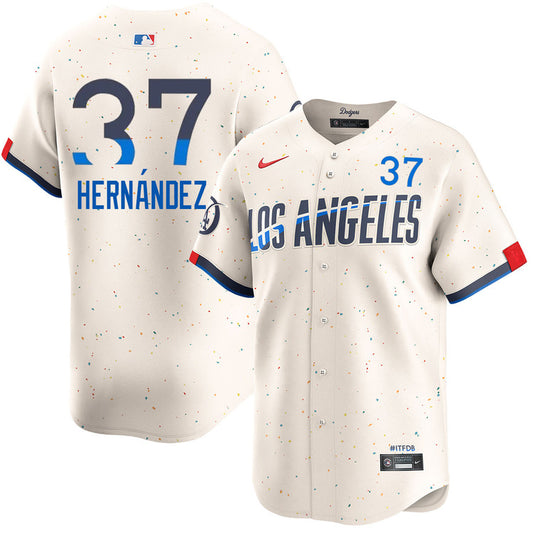 Teoscar Hernández Los Angeles Dodgers 2024 Nike City Connect Limited Player Jersey - Cream