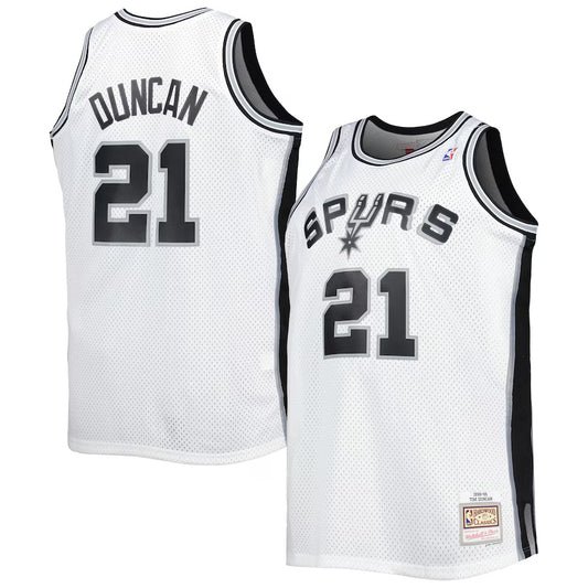 Tim Duncan San Antonio Spurs Throwback Player Jersey - White