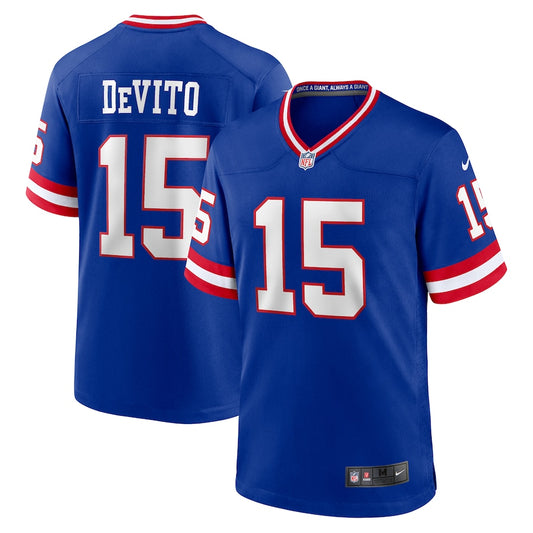 Tommy DeVito New York Giants Nike Classic Game Player Jersey - Royal