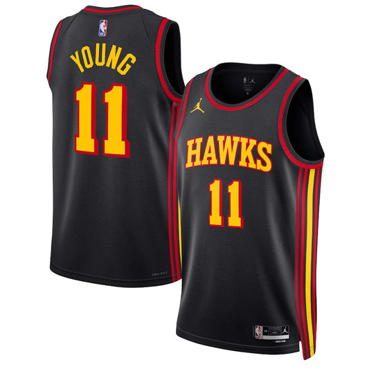 Trae Young Atlanta Hawks Nike Swingman Statement Jersey - Black