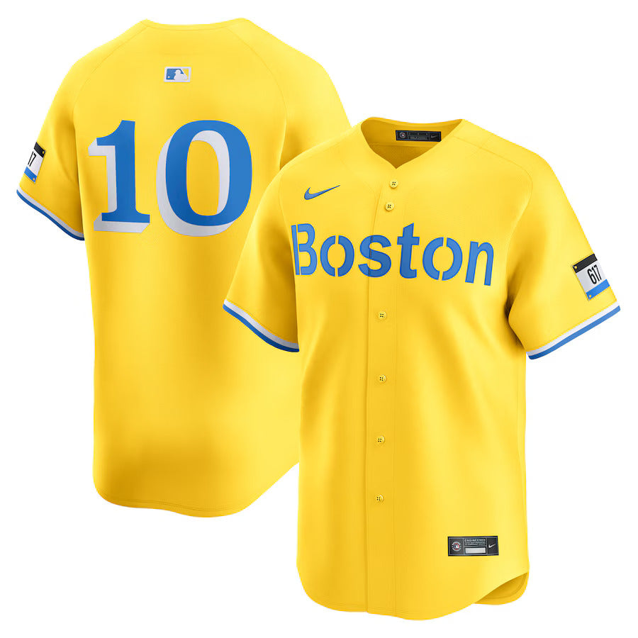 Trevor Story Boston Red Sox Nike City Connect Limited Player Jersey - Gold/Light Blue