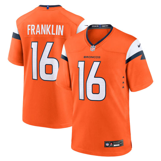 Troy Franklin Denver Broncos Nike Game Player Jersey - Orange