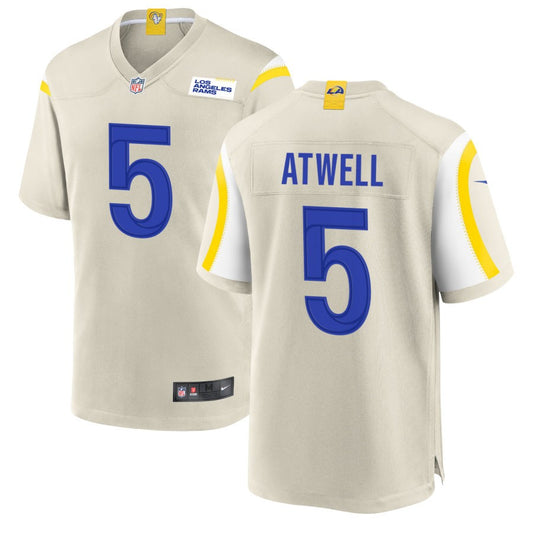 Tutu Atwell Los Angeles Rams Nike Game Player Jersey - Bone