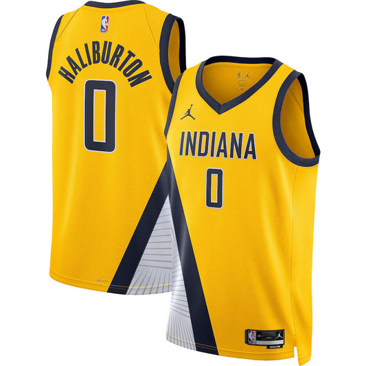 Tyrese Haliburton Indiana Pacers Nike Swingman Statement Jersey - Gold