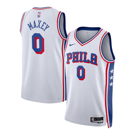 Tyrese Maxey Philadelphia 76ers Nike Swingman Association Jersey - White