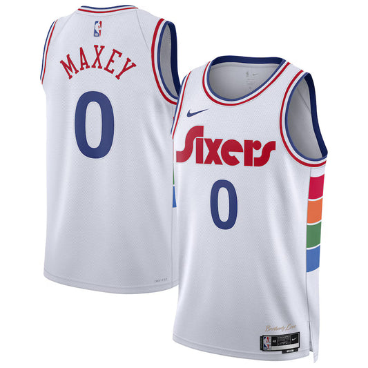 Tyrese Maxey Philadelphia 76ers 2024/2025 Nike Swingman City Jersey - White