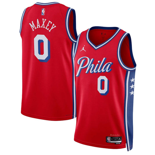 Tyrese Maxey Philadelphia 76ers Nike Swingman Statement Jersey - Red