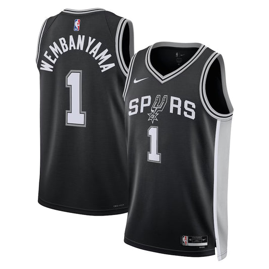Victor Wembanyama San Antonio Spurs Nike Swingman Icon Jersey - Black