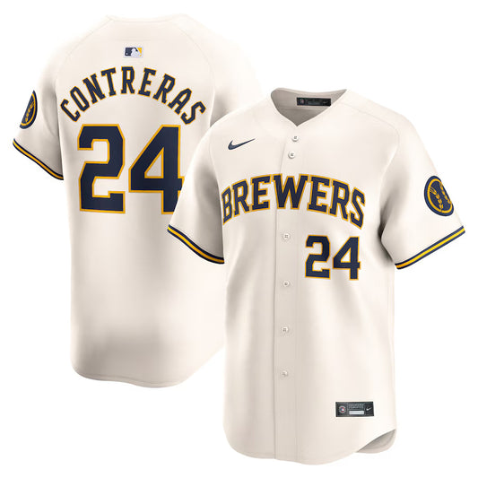 William Contreras Milwaukee Brewers Nike Home Replica Player Jersey - Cream